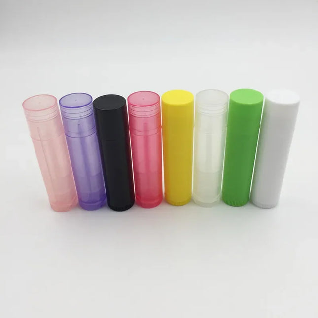 100/200pcs 5g Lipstick Tube Lip Balm Containers Empty Cosmetic Containers Lip Gloss Tubes With Caps Container for Travel Makeup