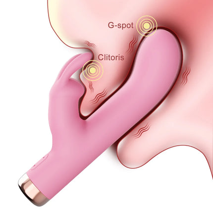 Powerful Clitoris Vagina Vibrator Ctimulator Vibration 2 in 1 Rabbit Dildo Vibrator Masturbation Tools for Women Sexy Adult Toys