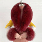 Wine red / Scarf 120 cuff 13cm