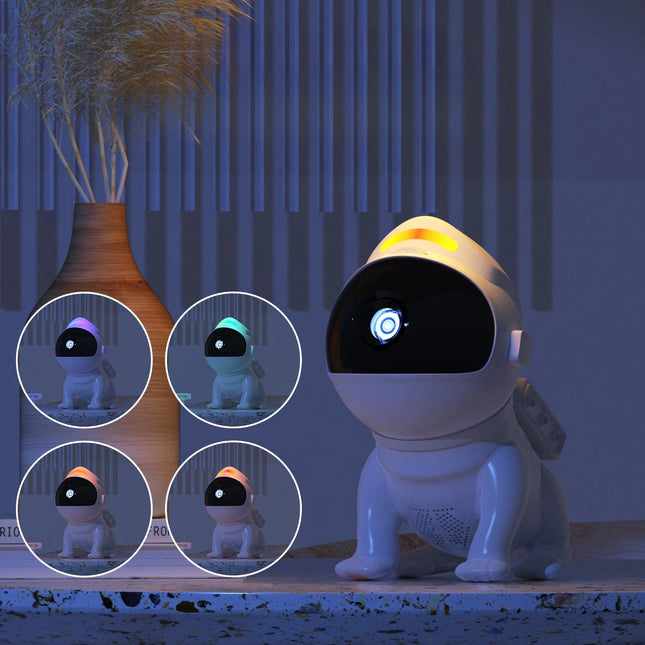 2026 New Space Dog Galaxy Moon Projection Light Bluetooth Speaker Dynamic Star Light Star Top Ambient Light
