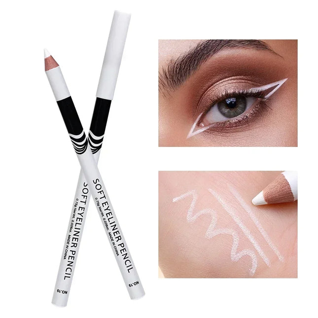 Eyeliner Pencil Eye Styling Pen Professional Portable Quick-Dry White Eyeliner Pen for Female Make Up Beauty Cosmetics Tools