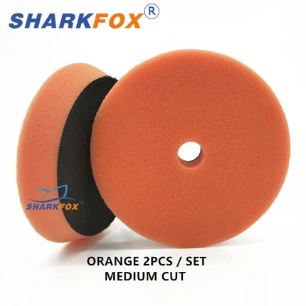 Sharkfox 5"/6"125mm/150mm Car Polishing Germany Sponge Buffing Polisher Pads Smooth Buffer Pad Removes Scratch For Polishing