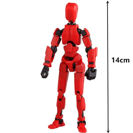 Multi-jointed, transformable robot 3D-printed action figure with 13 joints, DIY assembly gift for adults, parents, and children
