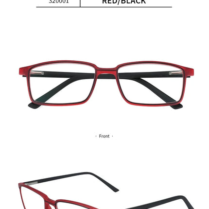 ZENOTTIC Fashion Rectangle Prescription Glasses Men Myopia Eyewear Fashion Women Hyperopia/Progressive Optical Eyeglasses