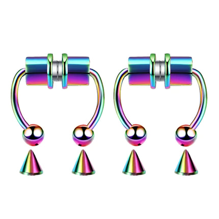 Women Fake Piercing Nose Ring Hoop Septum Non Piercing Nose Clip Rock HipHoop Stainless Steel Magnet Fashion Punk Body Jewelry