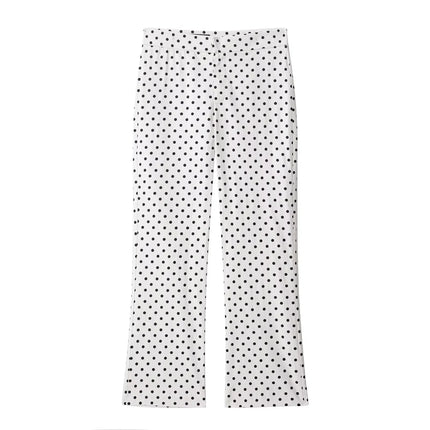 HH Woman Autumn Long Sleeves Turtleneck Zipper With Pockets Drawstring Casual Coats Women Fashion Polka Dot Printed Jacket