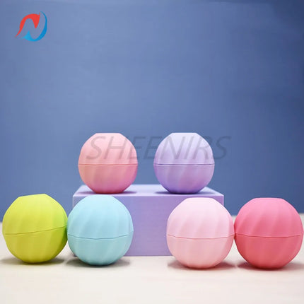 50pcs 7ml 0.25oz 7g Empty Ball plastic lip balm Sphere Lipstick Container crayon Lipstick Tubes Chapstick Tubes Holder Makeup