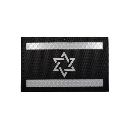 Israeli National Flag Reflective Patches Embroideried Military Uniform Armband Tactical Morale Embroidery Badge Israel Patches