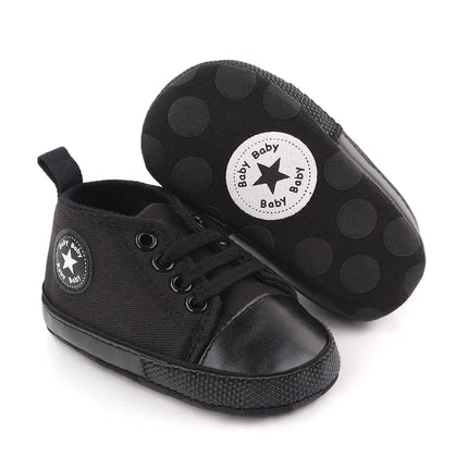 New Baby Shoes Boys Girls Classic Canvas Casual Sneakers Newborn First Walker Toddler Soft Sole Non-Slip Walking Shoes D2486