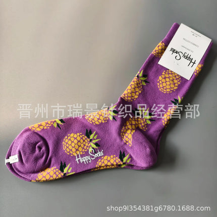 High Quality Fashionable Men's Mid-Calf Cotton Socks HappySocks New Arrival Suitable for All Seasons Swedish Design