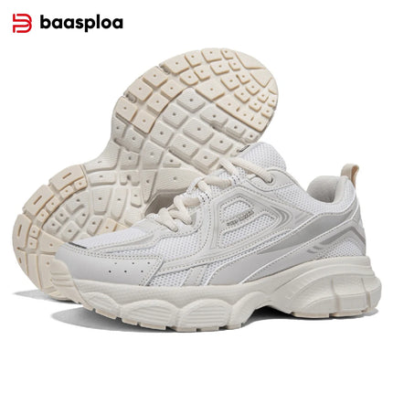 Baasploa Women Casual Sneakers Lightweight Mesh Breathable Sport Shoes Comfort Soft Walking Shoes for Women Non-Slip Outdoor