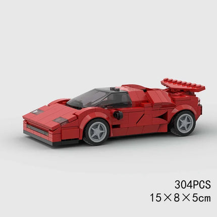 MOC Speed Sports Super Race Car Model Building Blocks DIY Bricks City Technical Rally Great Racing Vehicle Christmas Gift Toy