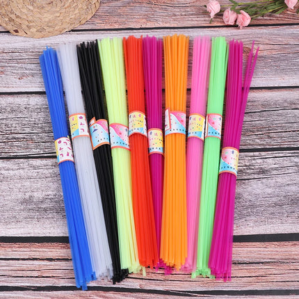 [TG813]350pcs Children DIY Folded Star Plastic Straw Lucky Transparent Tube Origami