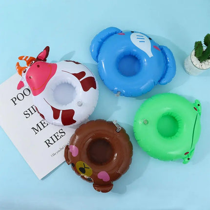 Inflatable Drink Holder Cup Coasters Swimming Pool Drink Float Bar Coasters Party Decoration Kids Float Toys For Beverage Bottle