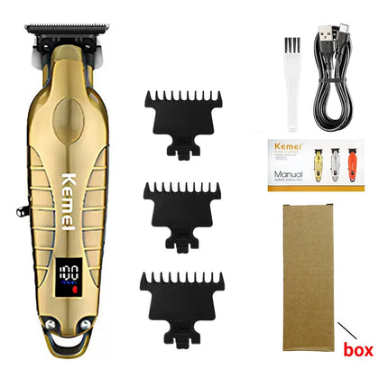 Kemei KM-2293 7000RPM Barber Professional Electric Hair Clipper Trimmer Cordless USB Charging Rechargeable Hair Clippers