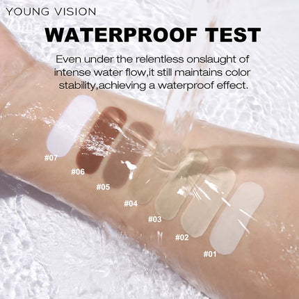 White Liquid Foundation Cosplay Face Makeup Base Long-lasting Waterproof High Coverage Concealer Foundation Makeup for Women