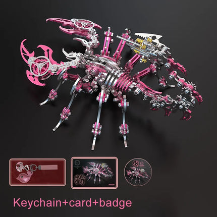 3D Metal Puzzle for Adults, Mechanical Scorpion Insect Model Kit, DIY Metal Building Puzzle Set, Assembly Toy Gift for Men Boys