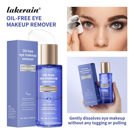 Lakerain Gentle Makeup Remover Waterproof Formula Effectively Cleans Mascara Eyeliner Pigmented Eyeshadow And Brow Pomade