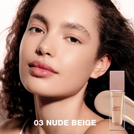 O.TWO.O 2pcs Foundation Face Powder Waterproof 24H Stay Coverage Soft Focus Correct Powder Conceal Long-lasting Face Makeup