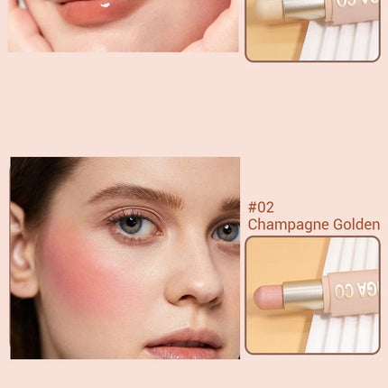 Waterproof powder blusher stick, transparent concealer multifunctional makeup stick, create a natural look