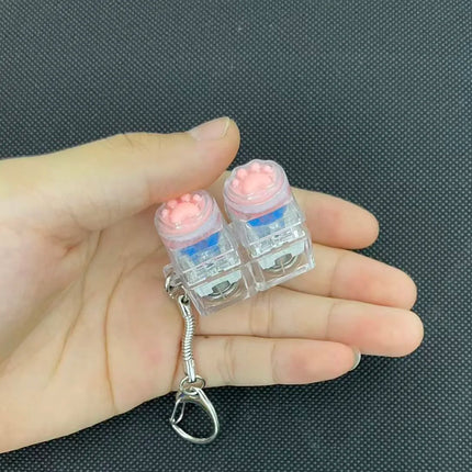 Fingertip Decompression Toy Keys Silicone Soft Cat Paws Keychain Key Ring Mobile phone Pendant Accessories Keyboard Tapping