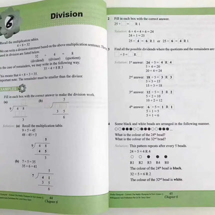 1 Book Sap Maths Olympiad Primary School Mathematical Thinking Training Exercise Math Questions in English Book