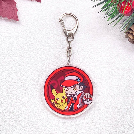 Pokémon Pikachu Gengar Bulbasaur Squirtle Car Keychain Accessories Acrylic Charms Pendant For Bag Key Holder Backpack Decoration