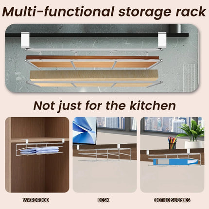 Under Cabinet Stainless Steel Cutting Board Holder - Hanging Organizer Rack for Chopping Boards,Kitchenware Storage