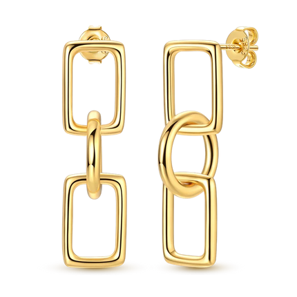 Women original 925 Silver Golden Glowing Firefly Stud Earring Bilayer Round Droplets Heart Gold Hoop Earrings Party Jewelry Gift