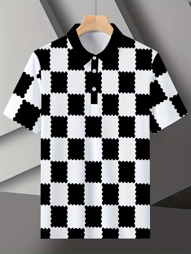 Men's Digital Printed Polo Shirt, Casual Sports Polo Shirt. This Garment Is Made of Breathable and Comfortable Fabric