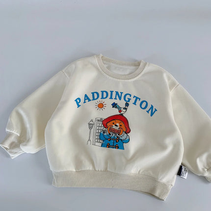 New Spring/Autumn 3D Children's Sweatshirt, Cartoon Paddington Bear Pullover for Boys and Girls, Toddler Top