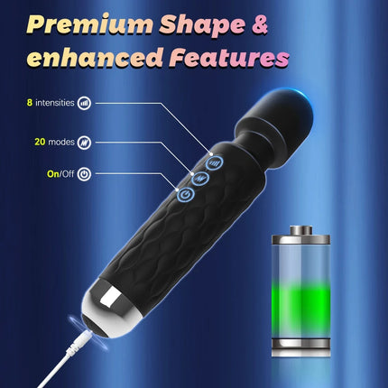 Powerful G-Spot Vibrator for Women Clitoris Stimulator AV Magic-Wand Female Vagin Massager Masturbator Adult Sex Toys Erotic 18+