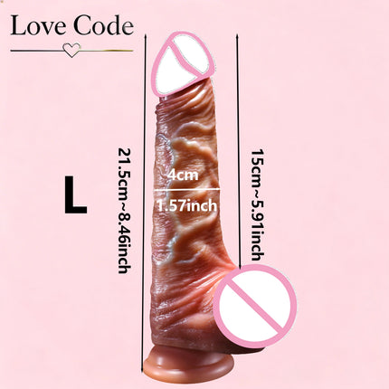 Realistic Wearable Strapon Dildo with Sliding Testicles for Women - Skin-Like Anal & Vagina Masturbation Tool with Big Penis Si