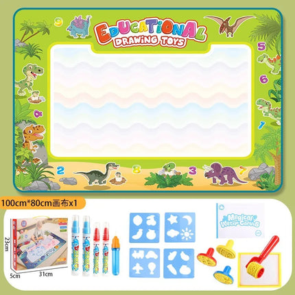100x80CM Magic Water Drawing Mat with Reusable Magic Pens Montessori Painting Board for Doodling Educational Toys and  Gifts