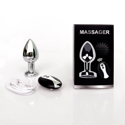 1PCS Metal Magnetic Charge Vibrating Anal Plug Anal G-spot Vibrating Masturbation Prop Adult Sexual Health Sex Toy