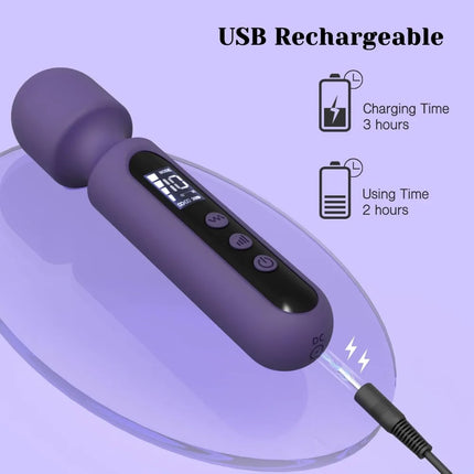 Adult Sex Toys Kit with 3 Attachments for Enhanced Pleasure, Vibrator with LCD Display and 10 Patterns