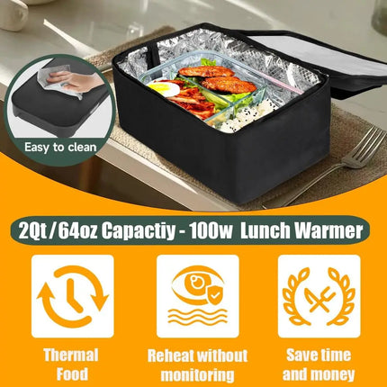 2026 New Portable Oven 100W Food Heater, Adult Electric Lunch Box Food Heater