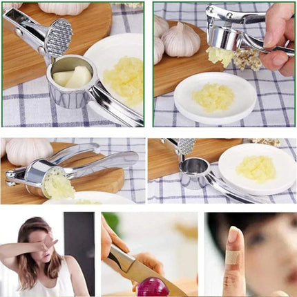 1PC Kitchen Garlic Press Stainless Steel Garlic Mincer Garlic Mincer Tool Efficient Ginger Garlic Crusher Home Kitchen Utensils