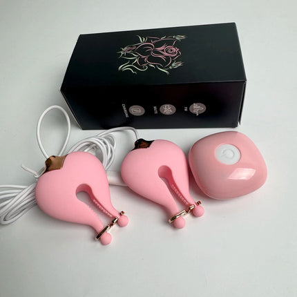 Nipple Vibrator for Women with Nipple Clamps Breast Clips Clitoral Stimulation G Spot Wand Vibrators Adult Goods for Couples 18+