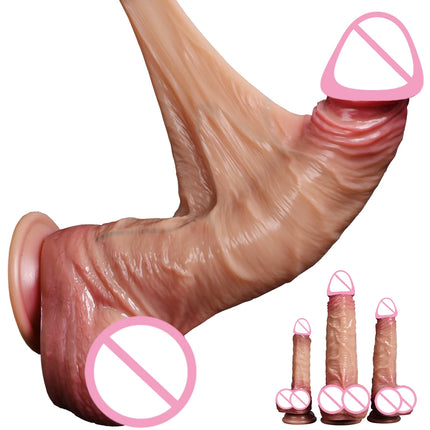 Realistic Dildos for Women Masturbation Adult sex toys Vaginal anal G-spot stimulation Skin Sliding Foreskin Testicles Dildo 18+