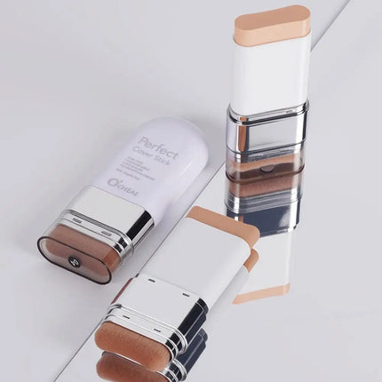 Double-ended Foundation Stick Perfect Cover Stick Thin And Comfortable Concealer Foundation Cream Waterproof Long-lasting Makeup