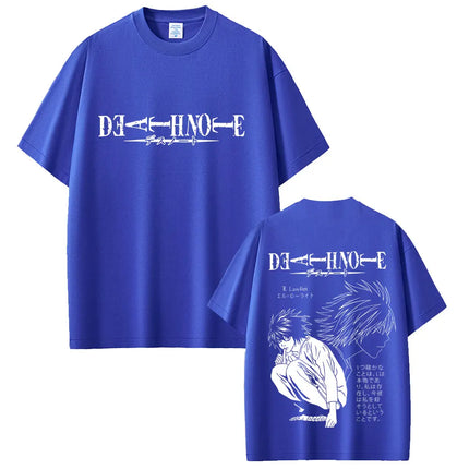 Anime Death Note T-shirt Yagami Light Graphic T Shirts Men Women Cartoon Manga Oversized T-shirts Men's 90s Vintage Streetwear