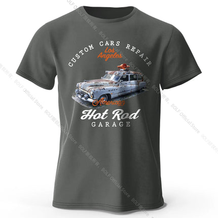 Custom Car Club Patch Printed Unisex Men Women T-Shirt Tees Tops 100% Cotton Embossed Logo Graphic Gearhead Outfit