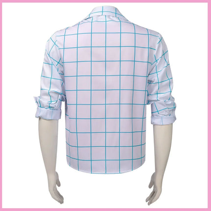XQAnime Movies Saja Boys Jinu Cosplay Costume Boy Band Long Sleeves Grid Shirt Top Wig Adult Man Woman Daily Leisure Suit