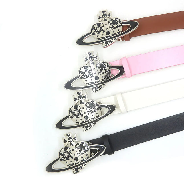 Luxury Brand Leather Belt for Women Designer Alloy Buckle Waist Strap Female Jeans Trouser Dress Waistband