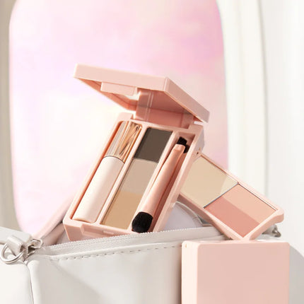 Judydoll Face Powder Paleta Iluminador Bronzer Contour Long Lasting Highlighter Palette Masscara Makeup Set Blush With Brush