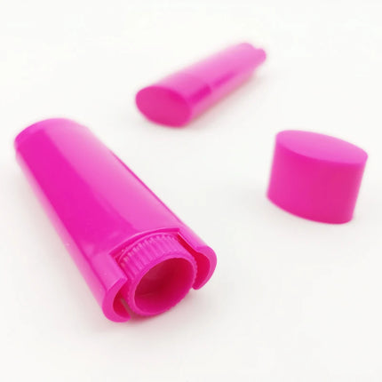 100pcs 5g Plastic Transparent Cosmetic Round Lip Balm Tubes Empty 5ml Oval Black Lipstick Tube Packaging Lip Balm Container