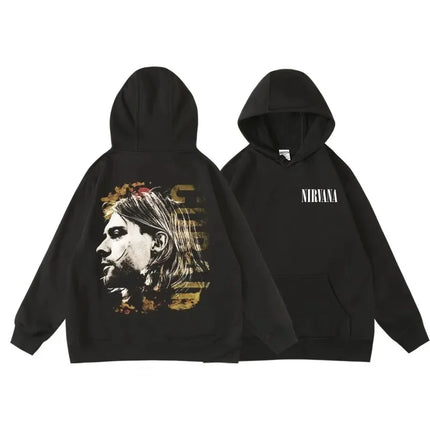 Classic Rock Band Nirvana Kurt Cobain Graphic Print Hoodie Men Women Loose Oversize Sweatshirt Streetwear Harajuku Wind Pullover