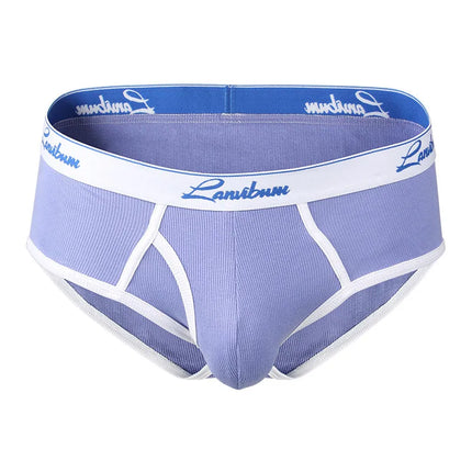 New Men's Underwear Mid Waist Thread Cotton Breathable Solid Color Youth Underwear Men's Triangle Pants LA674