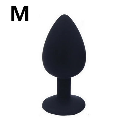 Unisex Silicone Butt Plug 3 Sizes Anal Dildo Sex Stopper Adult Toy for Men/Women Couple Anal Trainer No Vibrator